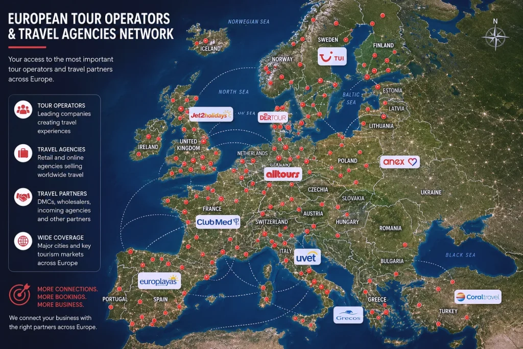 tour operator, European tour operators, international tour operators, leisure tour operators, tour operator partnerships, outbound tour operators, European tourism operators, international tour companies, tour operators Europe, leisure travel operators, European tour operator network